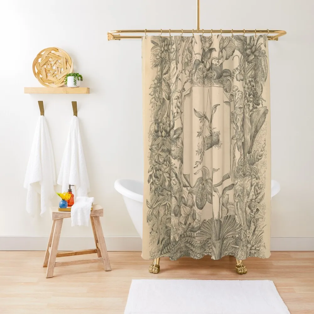 Victorian Orchids Shower Curtain Shower Bathroom Bathroom Showers Transparent Bathroom Shower Curtain