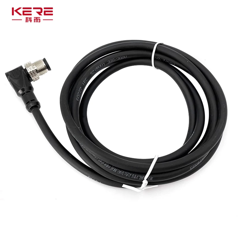 M12-4/5/8/12Pin Sensor Connector Cable Proximity Switch Plug NPN PNP Elbow 4Holes 5Holes 4Pins 5Pins Aviation Plug with 2m Wire