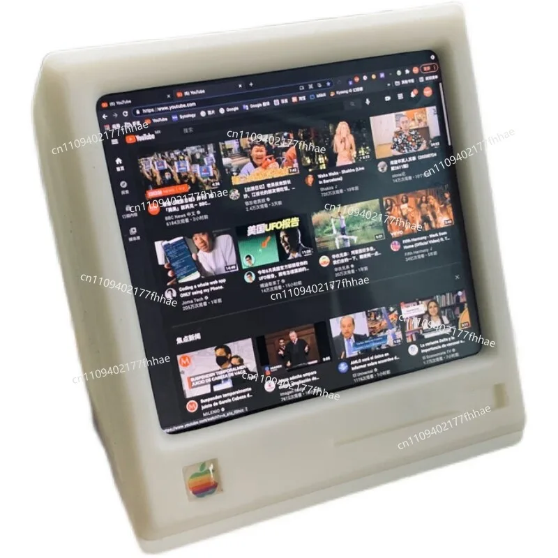 Televisor Pequeño, Pantalla Secundaria para Computadora Retro Macintosh, Monitor Externo, Adorno de Escritorio