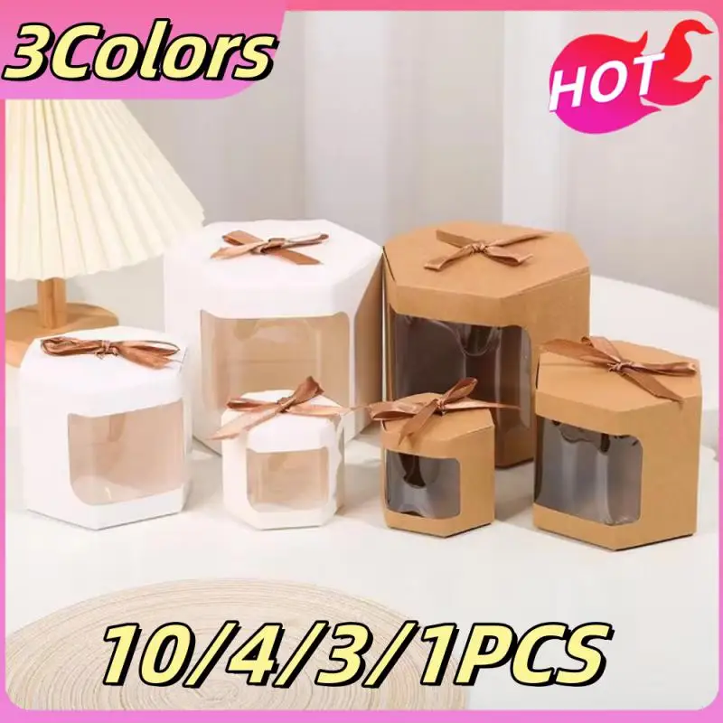 10/6/4/1PCS Multi Candy Cookies Boxes Candy Gift Box Kraft Paper Packaging Box Wedding Gift Bag Packaging Chocolate Christmas