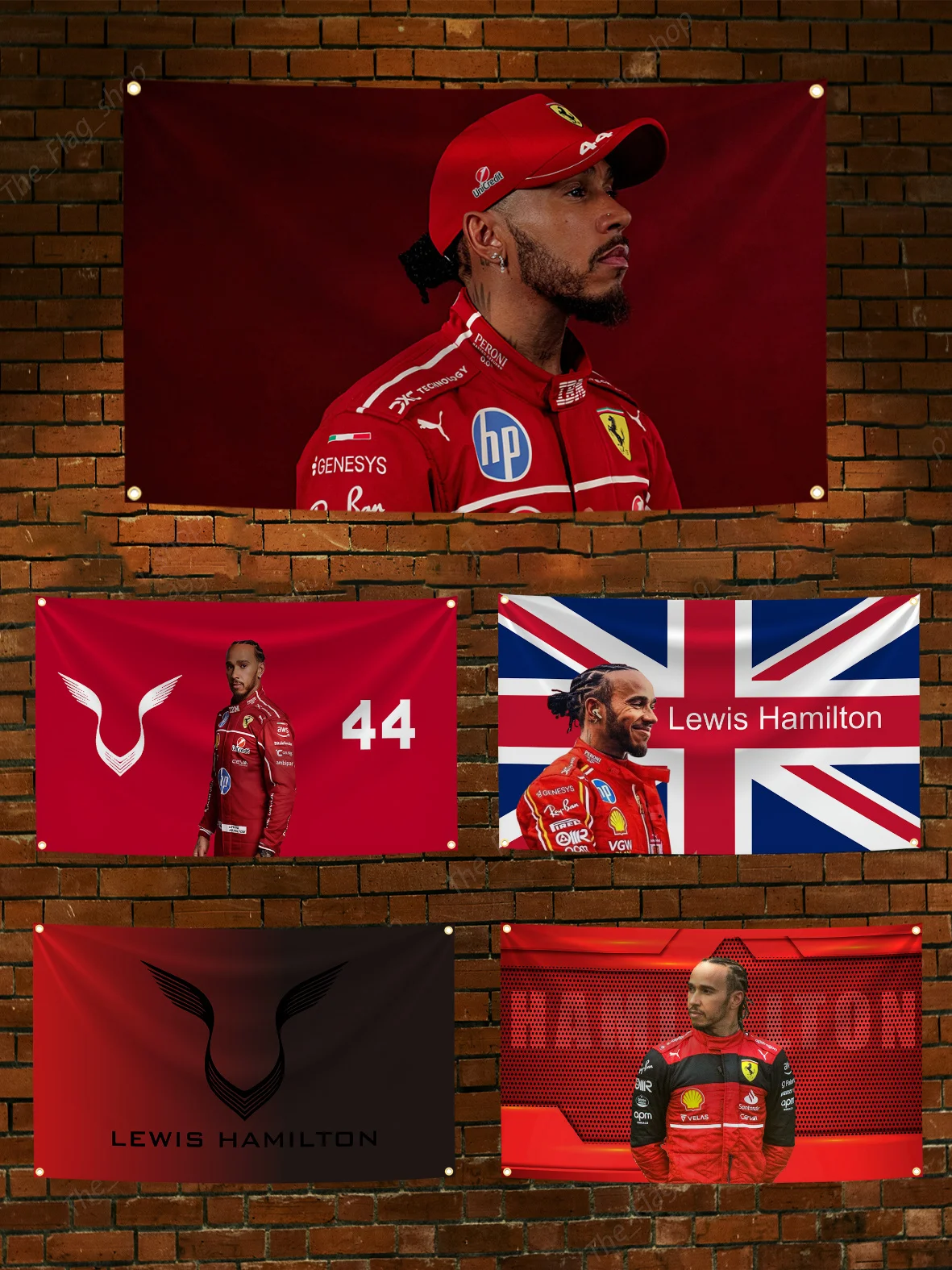 90x150cm Lewis Hammer Time Hamilton 44 Flag Polyester Digital Printing Banner Wall Art Home or Outdoor Decoration Tapestry