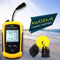 Lucky Fish Finder Portable Sonar Sensor Alarm Transducer Fishfinder 0.6-100M Transducer Sensor Depth Finder Fish Accessories