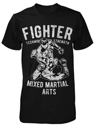 Fighter MMA Muay Thai Boxen Gym Kickboxen Film Movie Grappling Fight Top Men's 100% Cotton Casual T-shirts Loose Top Size S-3XL