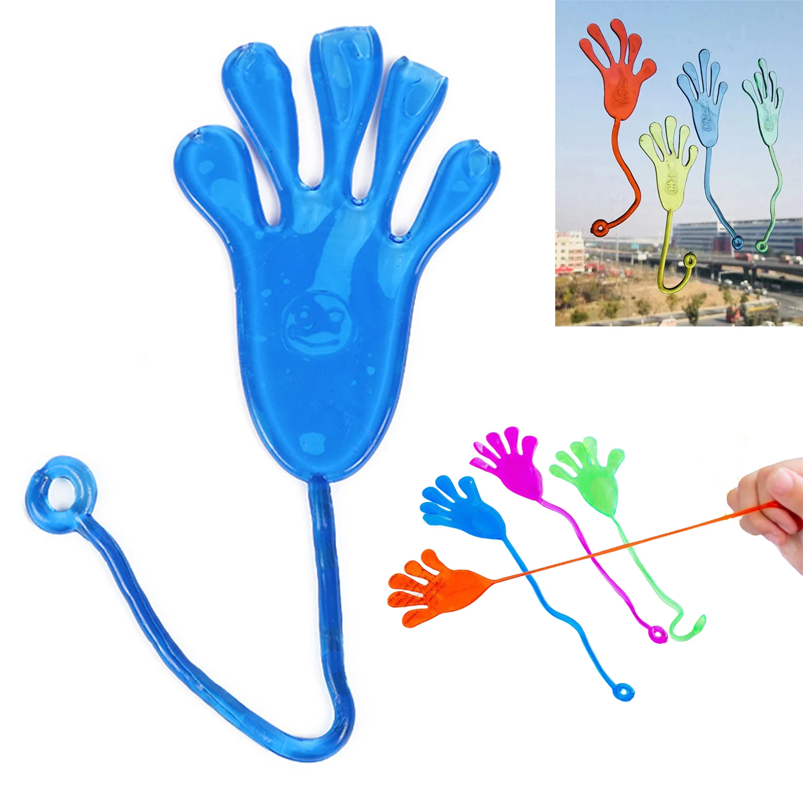 

Stretchy Sticky Palm Toys Elastically Slap Palm Anxiety Relief Toys for Kids Party Slimy Prank Stretchy Toys AN88