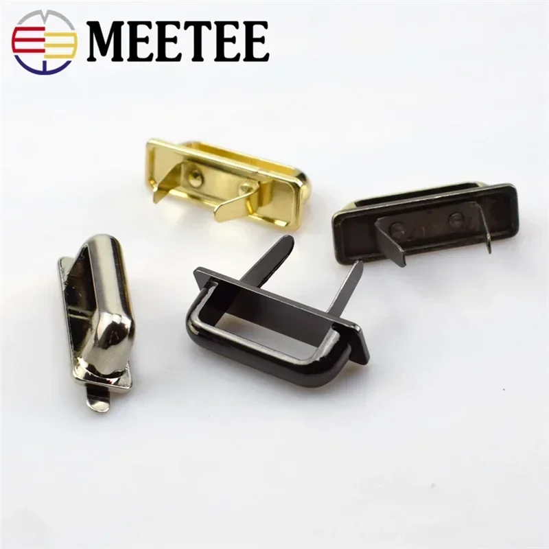 4/10Pcs Meetee 25*9mm D Ring Metal Buckles Bridge Connector Hanger Bags Clip Hardware Decoration for Sewing Luggage Accessories