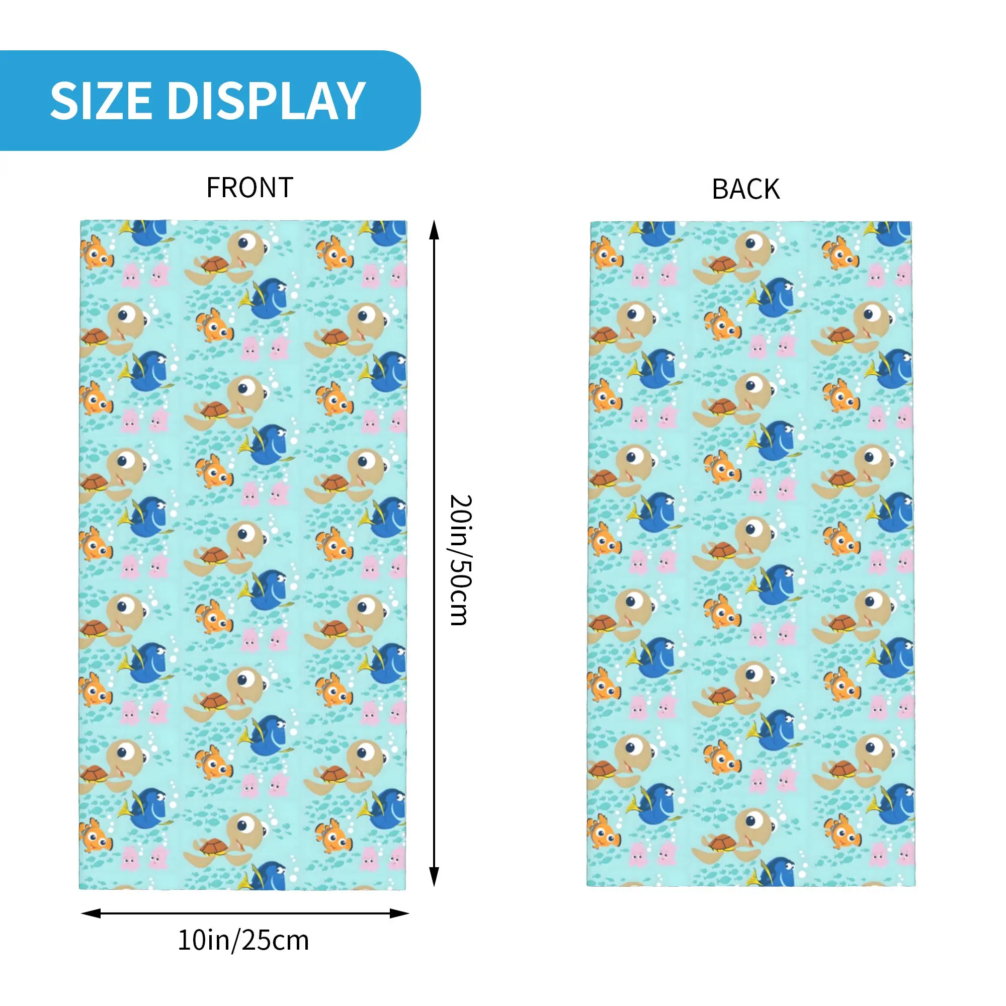 Custom F-Findings N-Nemos Bandana Neck Gaiter UV Protection Face Scarf Cover Men Women Small Fish Headwear Tube Balaclava