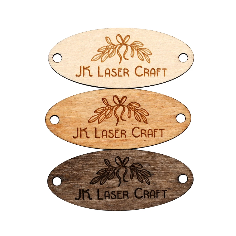 Étiquettes ovales personnalisées en bois, 0,75″x1,77″, découpées au laser, écologiques, pour bricolage, artisanat, décoration de la maison, vêtements, chaussures, chapeaux, gants, fabrication de cadeaux