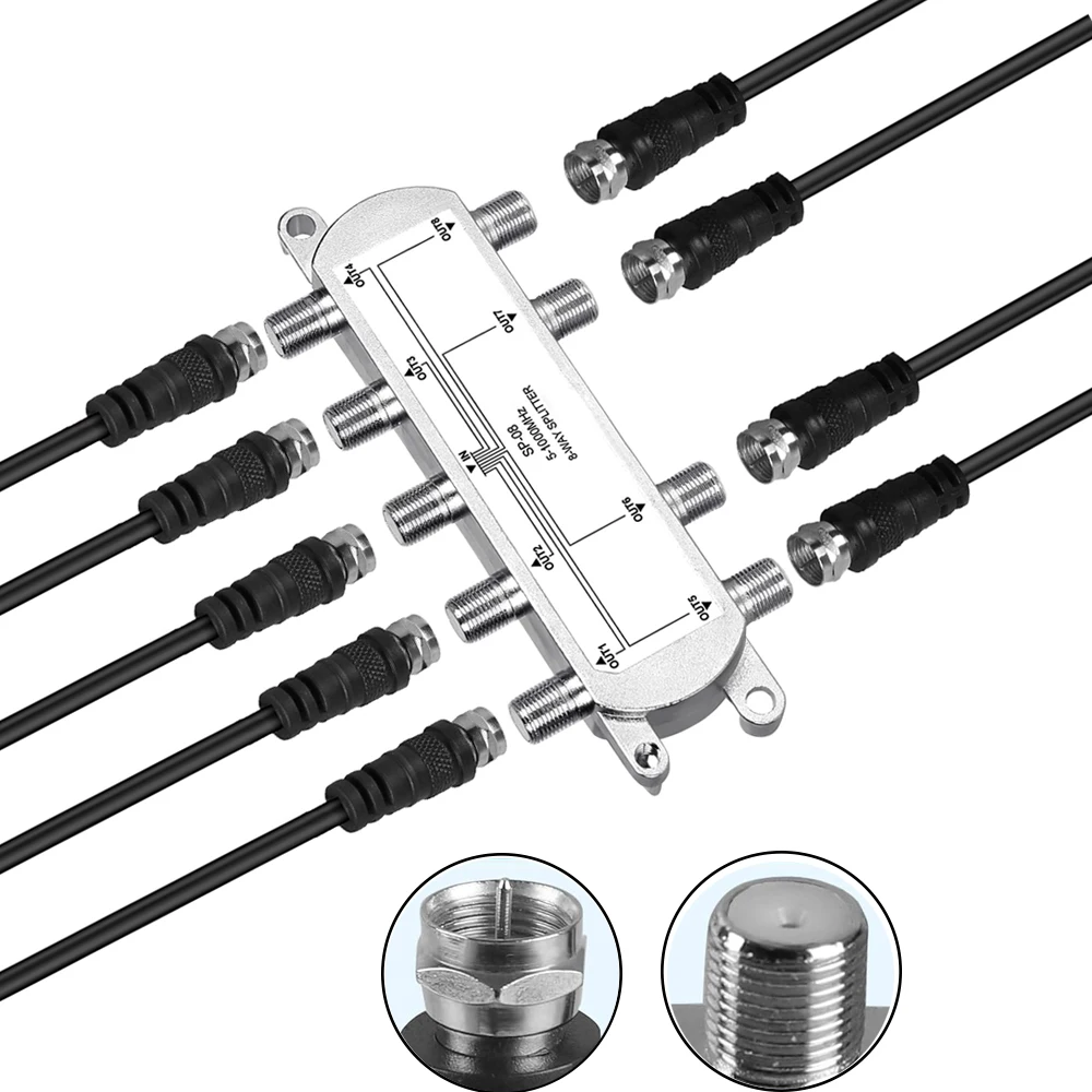 8 طريقة منفذ التلفزيون إشارة Diplexer Sat الفاصل الموحد الأقمار الصناعية Sat محوري Diplexer كابل التبديل الجلاد للتلفزيون إشارة الفاصل