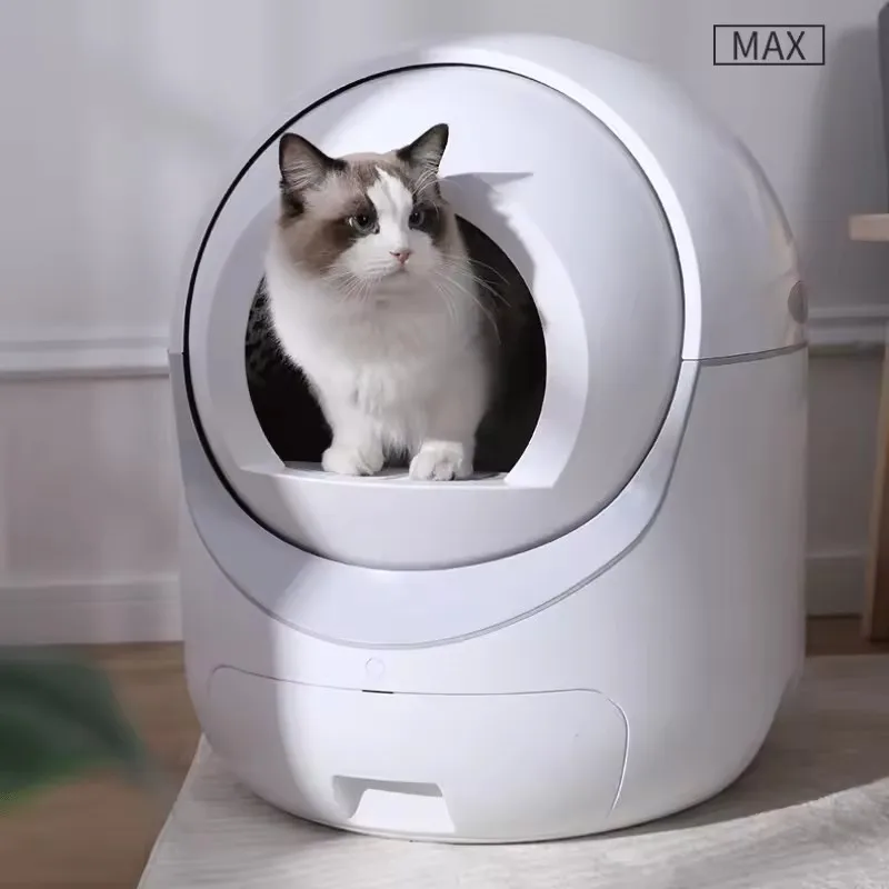 

Smart Self Clean Cat Litter Box APP Control,Large Auto Electric Pet Toilet,Anti Splash Drawer&Remote Monitor