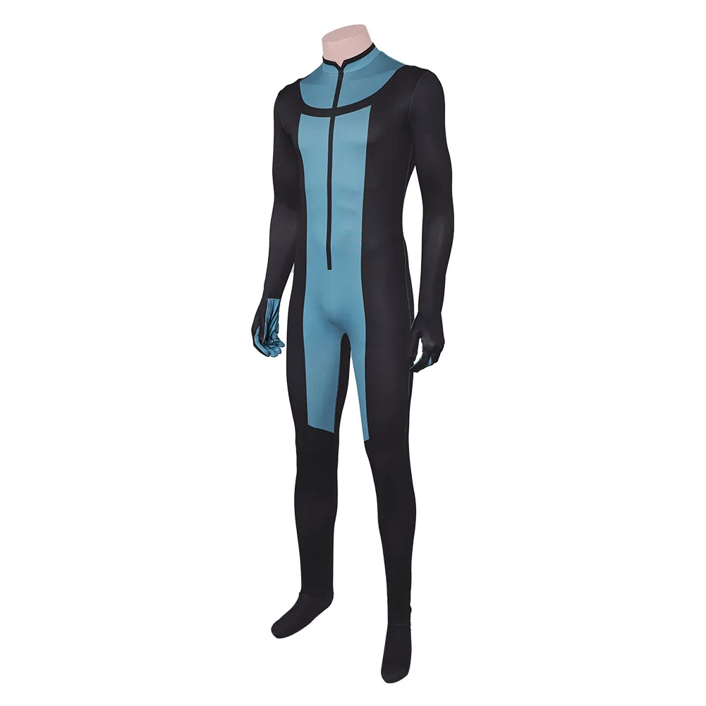 Cartoon Invincible Adult Men Mark Jumpsuit Mask Grayson Cosplay Costume Roleplay Outfits Halloween Carnival Party Fantasia Suit view 3