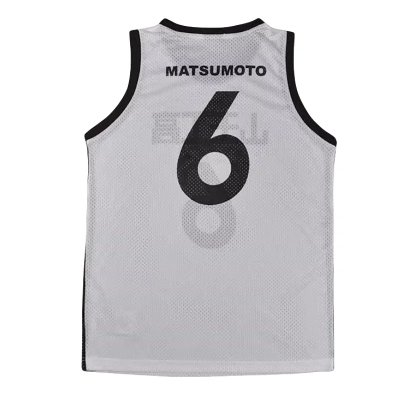 เสื้อคอสเพลย์อะนิเมะ Akita sannoh #6เสื้อ JERSEY Basket ผู้ชายสีขาว