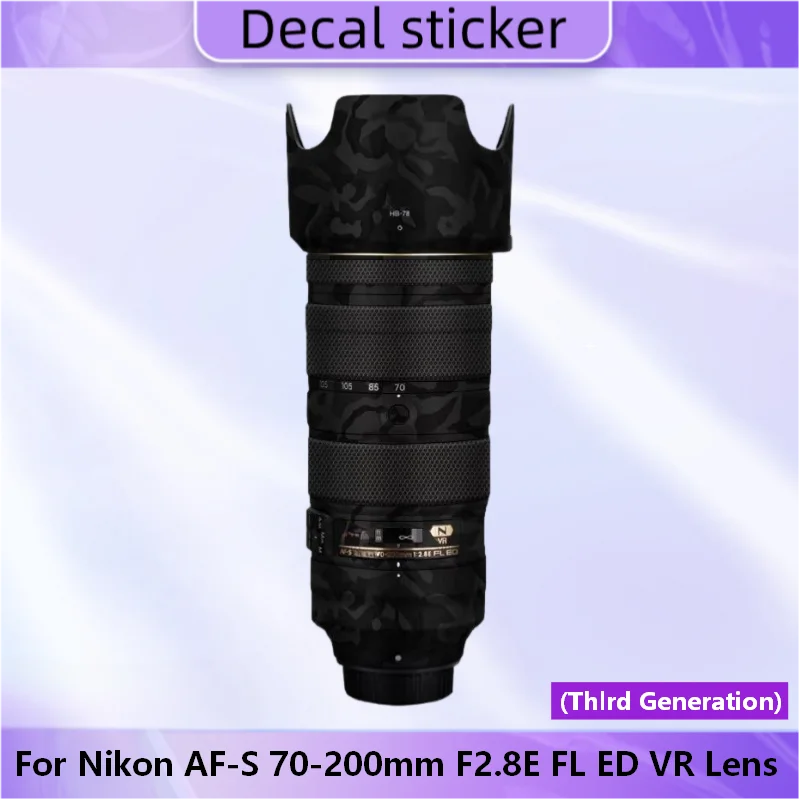

Защитная виниловая пленка-наклейка для объектива Nikon AF-S 70-200mm F2.8E FL ED VR (3-е поколение)