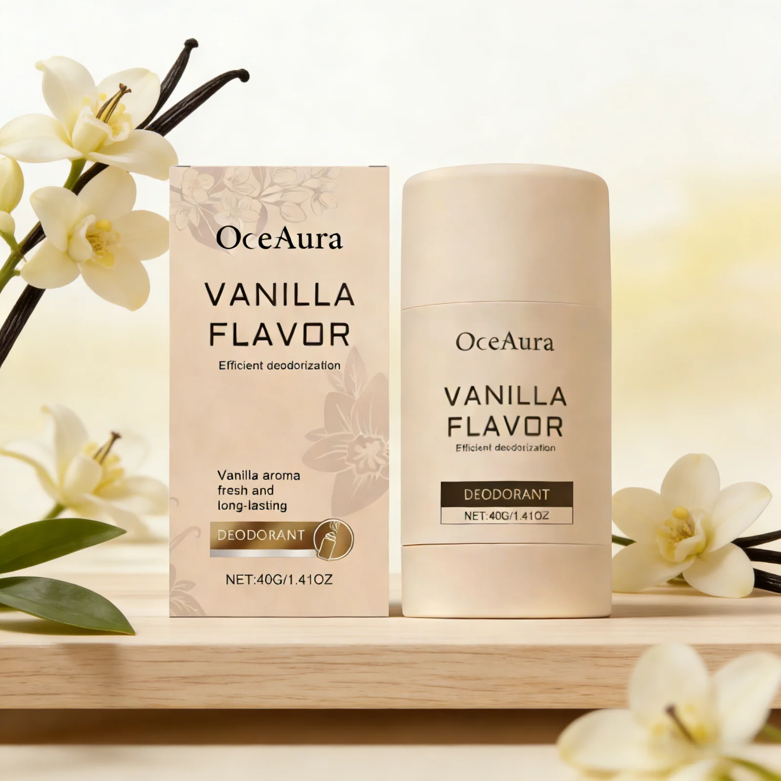 

Дезодорант OceAura Vanilla для женщин, устраняющий запах, защищающий от пота, для чувствительной кожи, освежающий, антиперспирант, 40 г