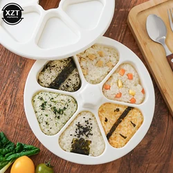 6 Grid DIY Sushi Mould Rice And Vegetable Roll Food Making Machine Triangle Sushi Making Mould Sushi Kit Kitchen Tool Bento Box