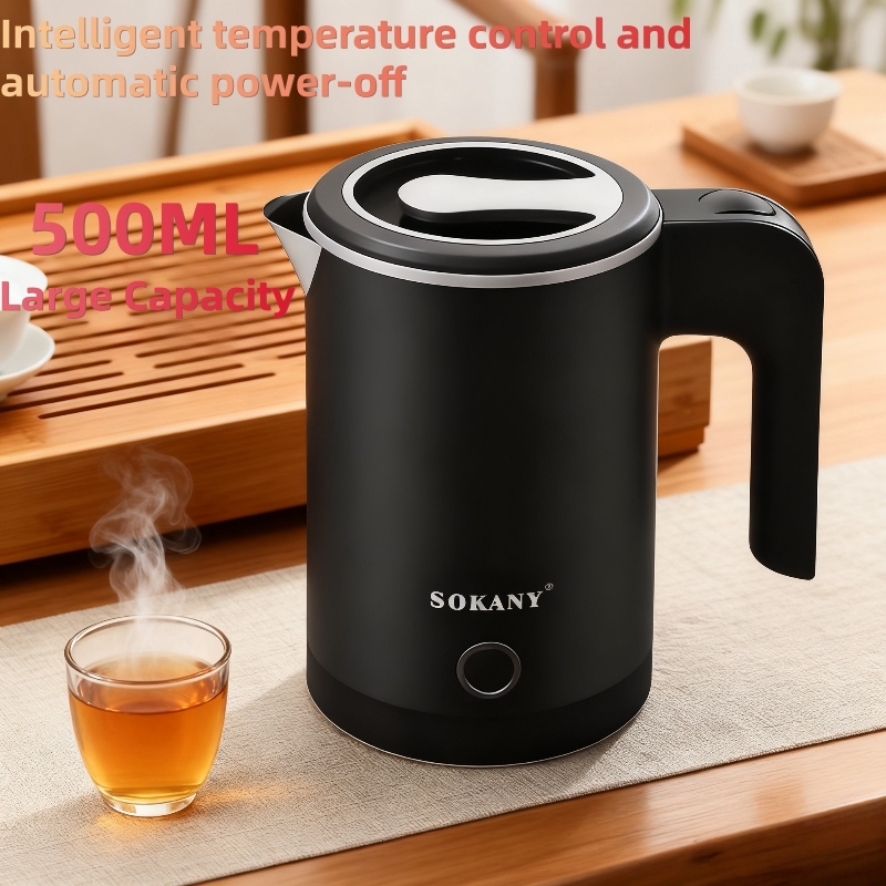  Smart Electric Kettle  Household Stainless Steel Portable Water Kettle 600W Water Boiling Pot 500ML Kettle Home Appliance EU 