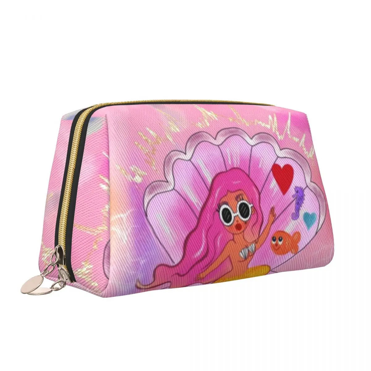 Karol G Mermaid Cosmetic Bag Women Kawaii Big Capacity Reggae Ainger Makeup Case Beauty Storage Toiletry Bags