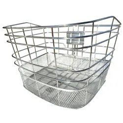 Manufacturers wholesale and retail large capacity stainless steel basket bicycle basket