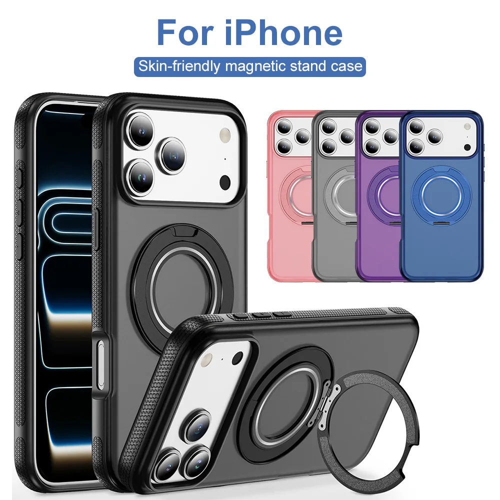 360° Magnetic Stand for iPhone 18 17 Pro 16 15 14 13 12 Pro Max 11 Case, Fit Rotatable Ring Kickstand Slim New 2026