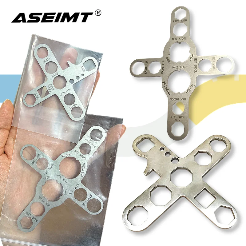 Dental Handpiece Back Cover Wrench, High Low Speed Press Type Disassembly Wrench, Oral Dental Repair Tools & Accessories