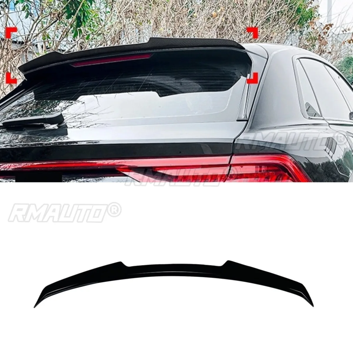 

For Audi Q8 SQ8 Roof Spoiler For Audi Q8 SQ8 2019+ Wing Roof Spoiler Roof Wing Trunk Wing Car Accessories