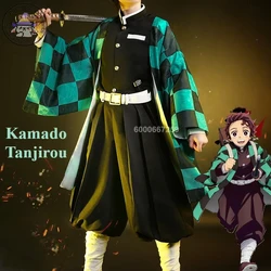 Popular Anime Kamado Tanjirou Cosplay Costume For Women Men Kisatsutai Uniform Wig Halloween Comic Con Outfit Role Playing