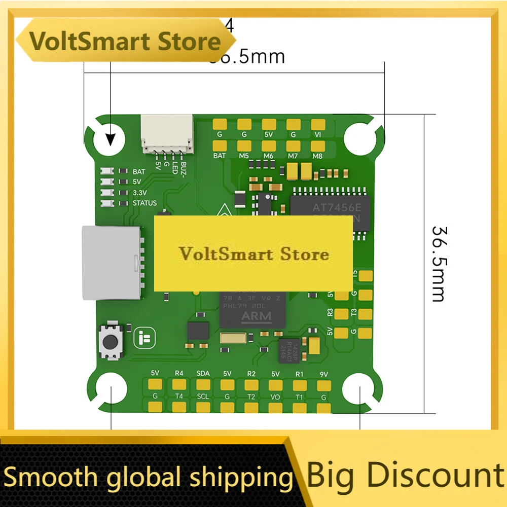 VoltSIFlight BLITZ F745 Stack STM32F745 W/ BLITZ F745 Flight Controller/ BLITZ E55S 4IN1 ESC 2-6S 30.5mm For RC FPV Racing Drone