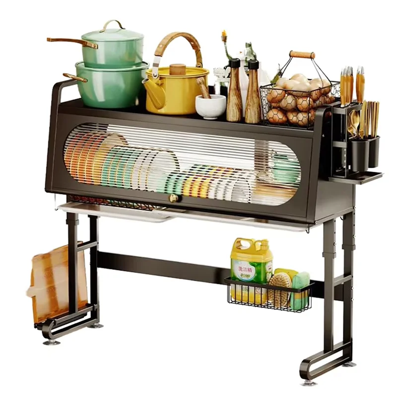 Approved Stainless Steel Wire Shelving 24*11*30 Inch Commercial Pot Drainer Double Tier Standing Reinforced Frame