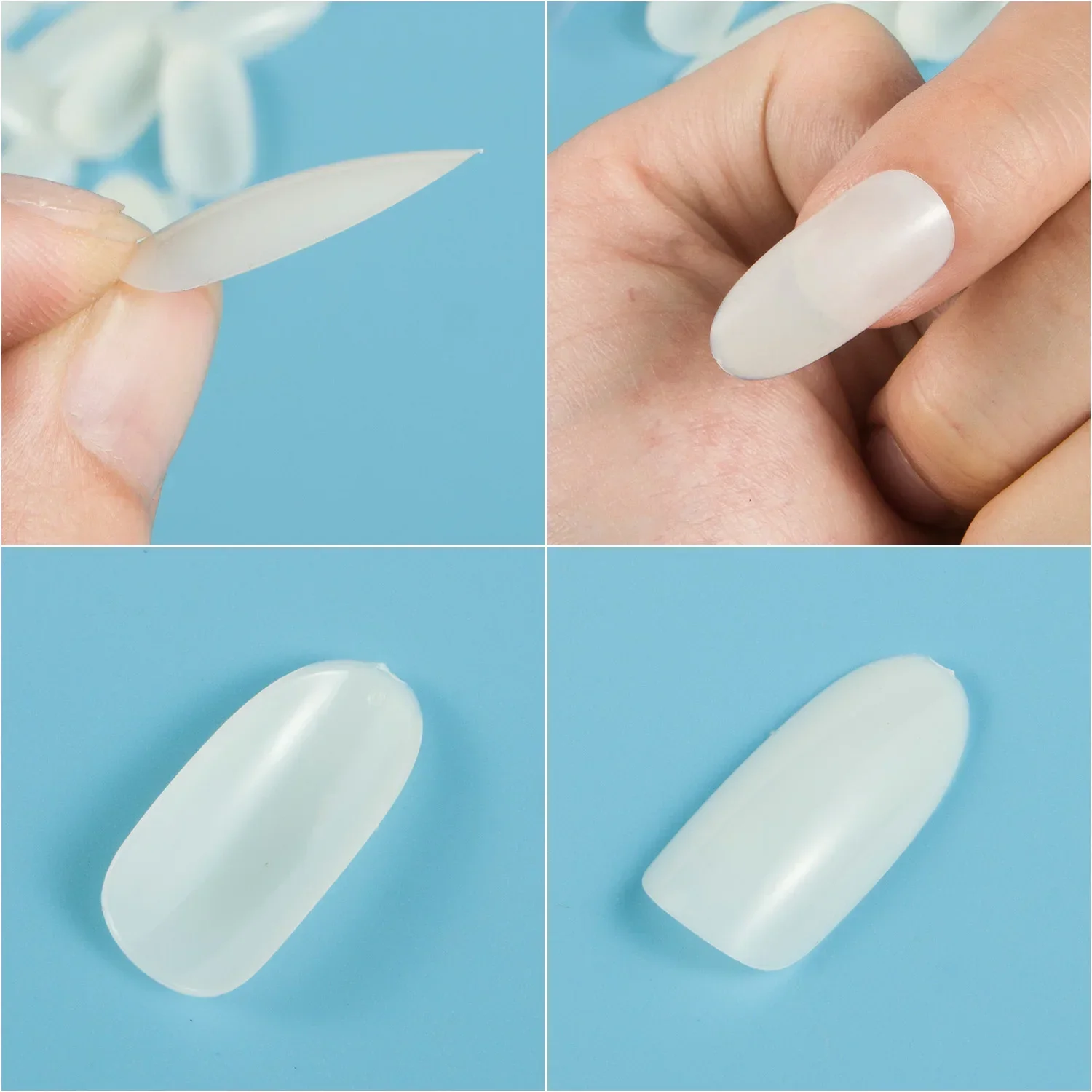 250 Pieces Per Bag Full Cover Oval False Nail Tips Purchase Specific Sizes Fake Nails For Paintting Prastic Size 0 1 2 3 4 5 6