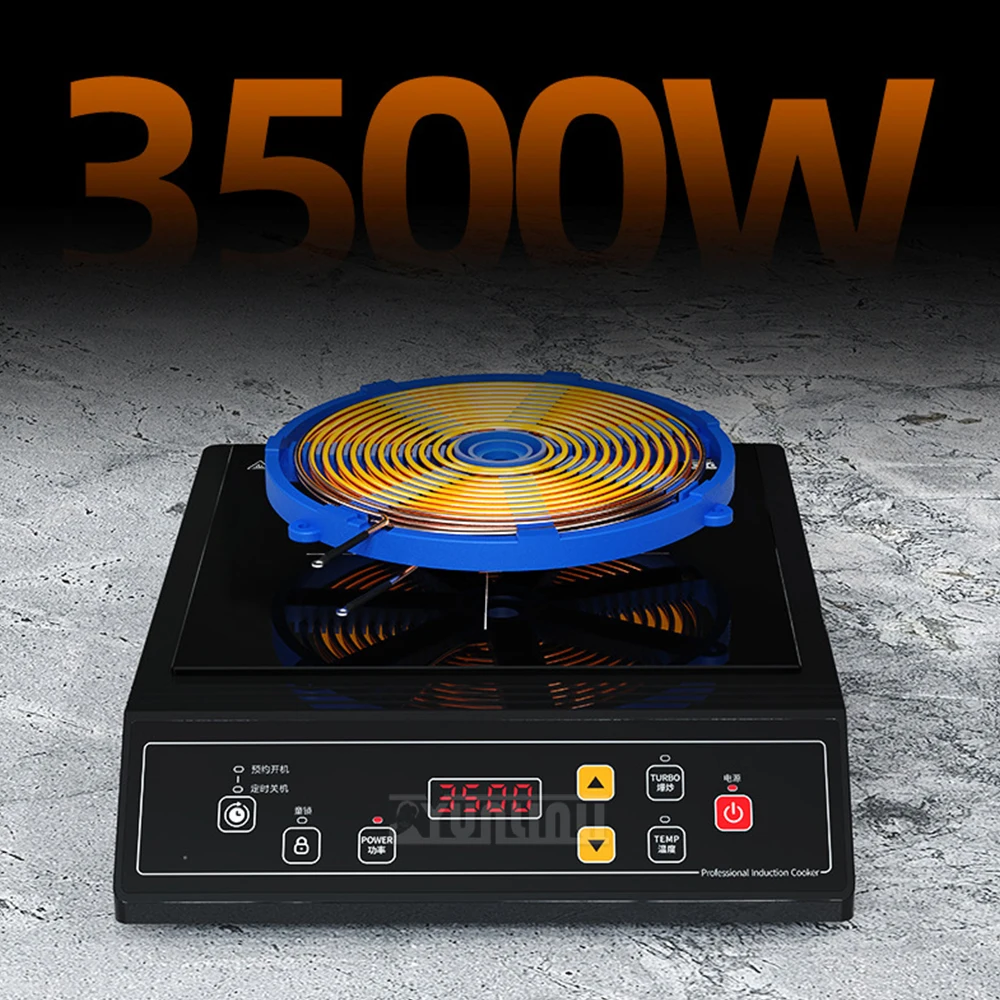 عالية الطاقة 3500 واط طباخ التعريفي التجاري شقة أعلى موقد التعريفي للمطبخ استخدام خيارات الجهد 220 فولت/110 فولت #2