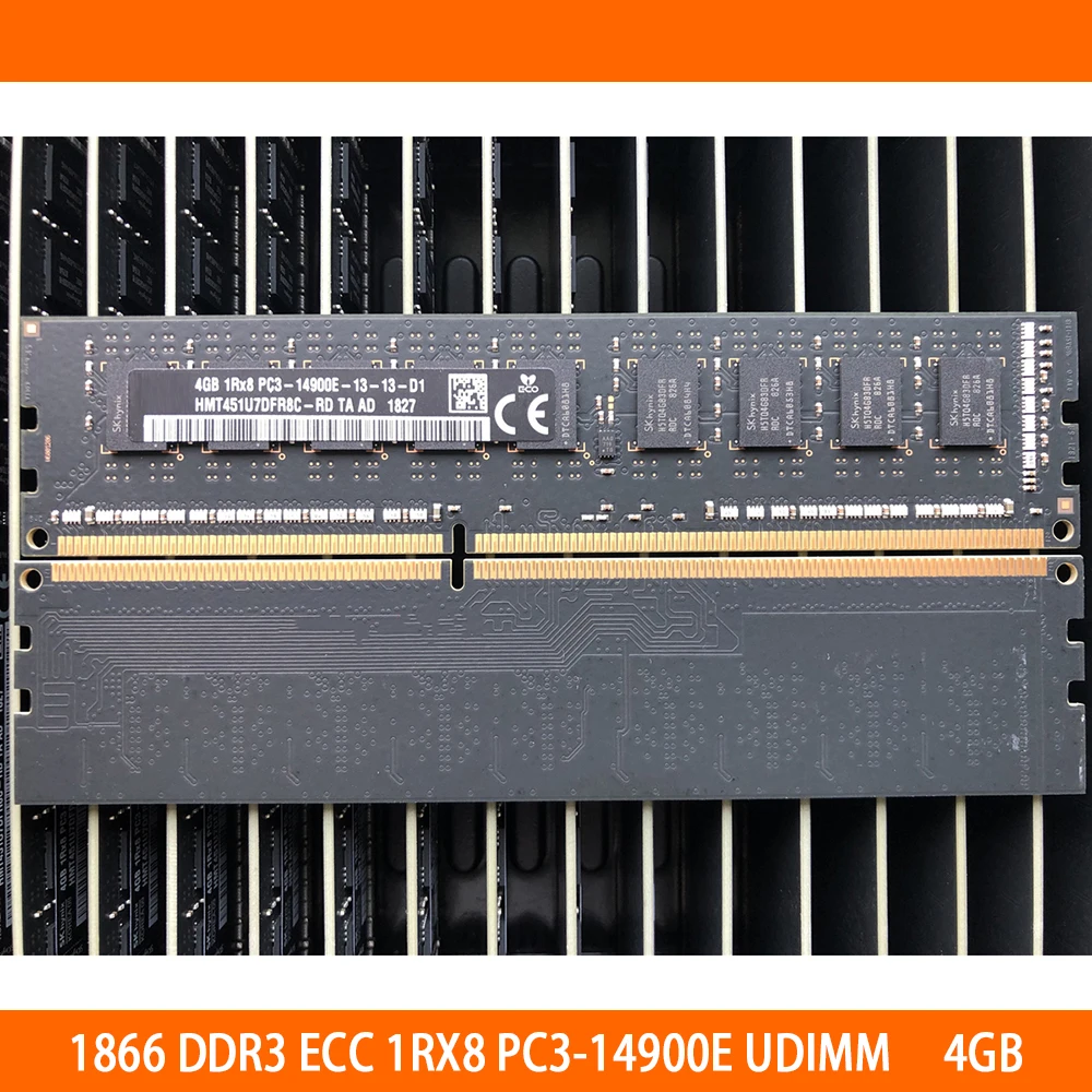 1PCS 1866 DDR3 ECC 1RX8 PC3-14900E UDIMM 4GB 4G RAM For SK Hynix Memory High Quality Fast Ship