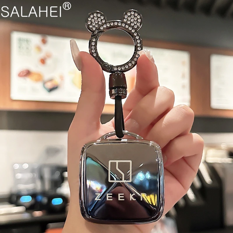 Gradient Color TPU Car Smart Remote Key Case Full Cover Protector Holder Shell For ZEEKR 001 Auto Keyless Keychain Accessories