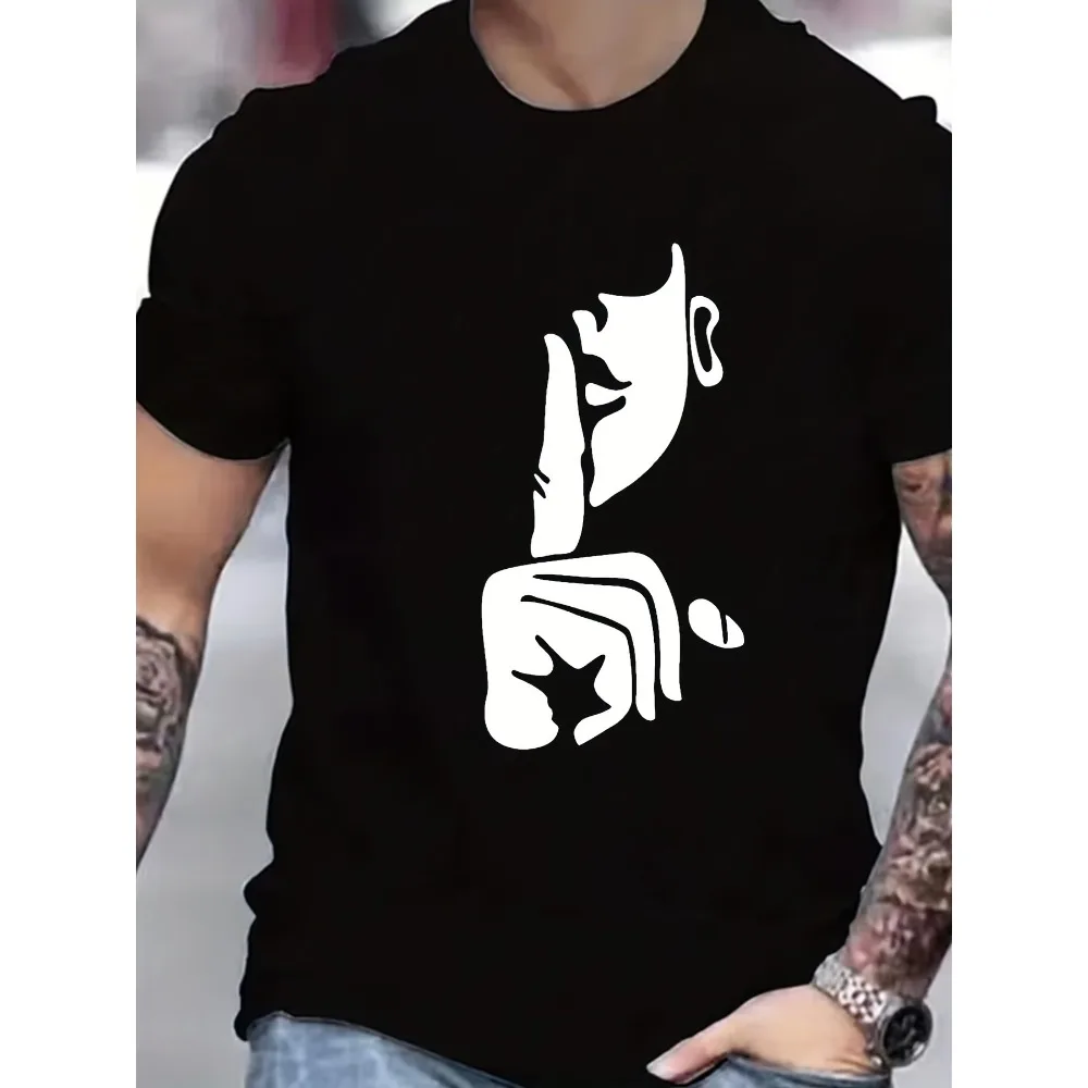 2024 für Sommer Herren Hush Cartoon Print Rundhals ausschnitt Kurzarm T-Shirt lässig Mode Grafik ästhetische T-Shirt Unisex Top