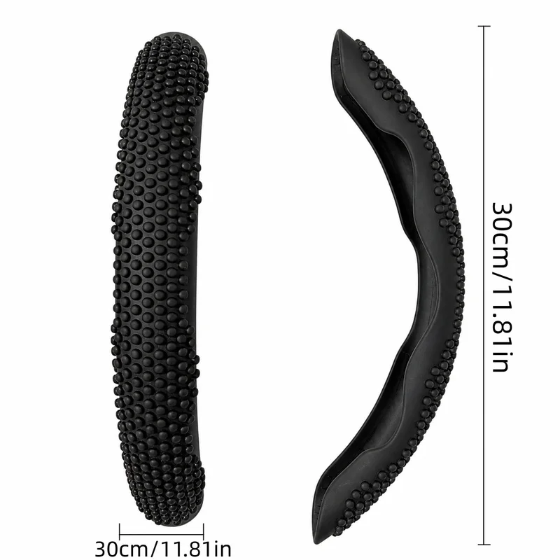 No Standard Model2 Car steering wheel cover set，3D Granular anti-slip comfortable steering wheel grip protector，Easy-to-install