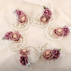 1pc Brautjungfer Handgelenk Blume, neue Braut koreanische Hochzeit einfache Schwestern Hand girlande, Hochzeits feier Artikel Handgelenk Cors