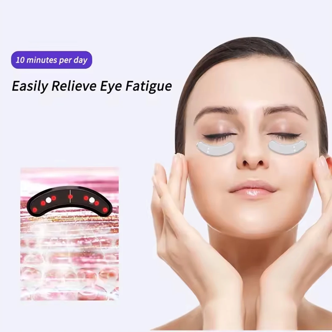 Anti-aging 3D Eye Vibration Led Red Light Therapy Device Wrinkle Dark Circle Re Ems Eye Massager