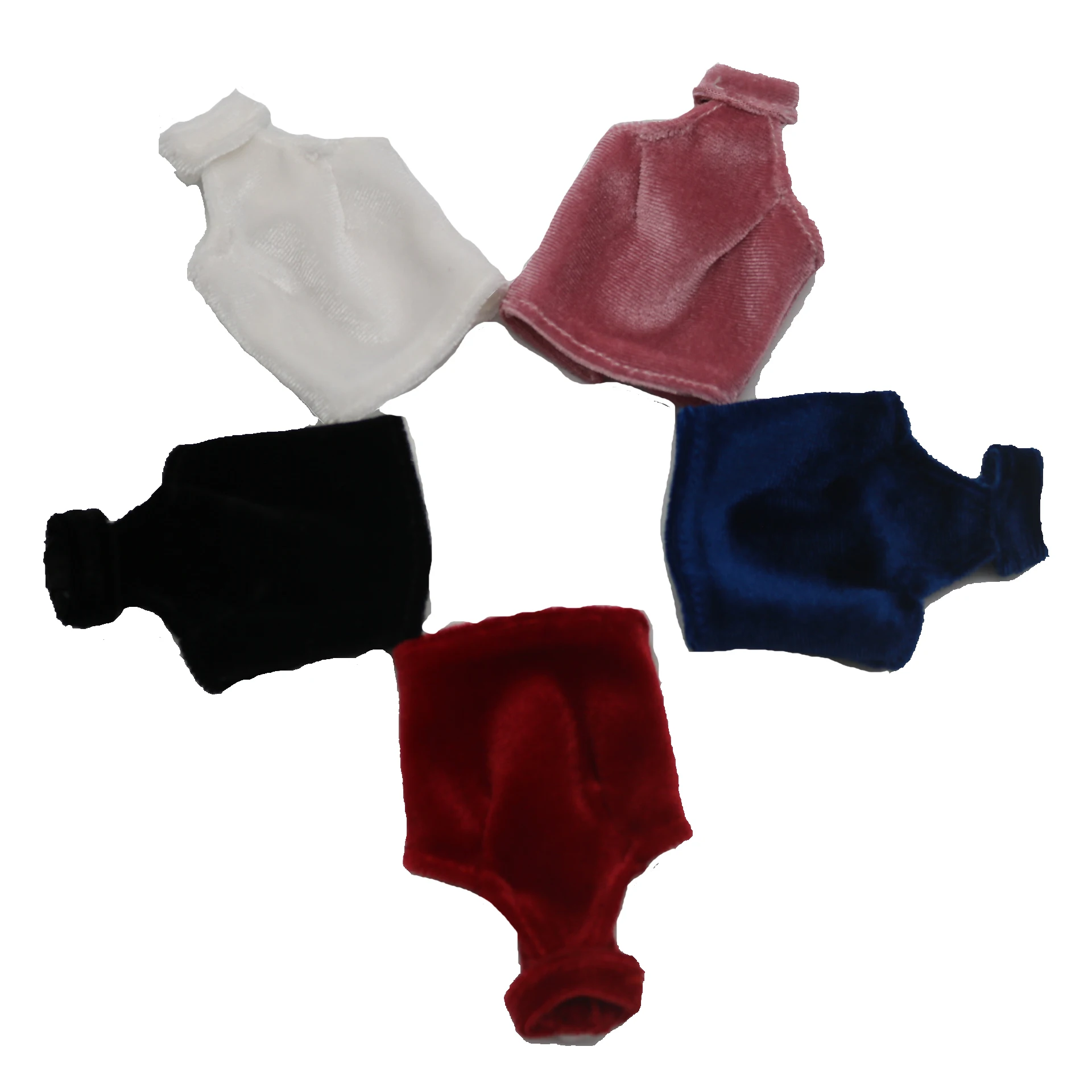 New 30cm 1/6 Doll jeans shorts velvet velvet halterneck vest set Daily Wear Clothes for Barbies doll Accessories