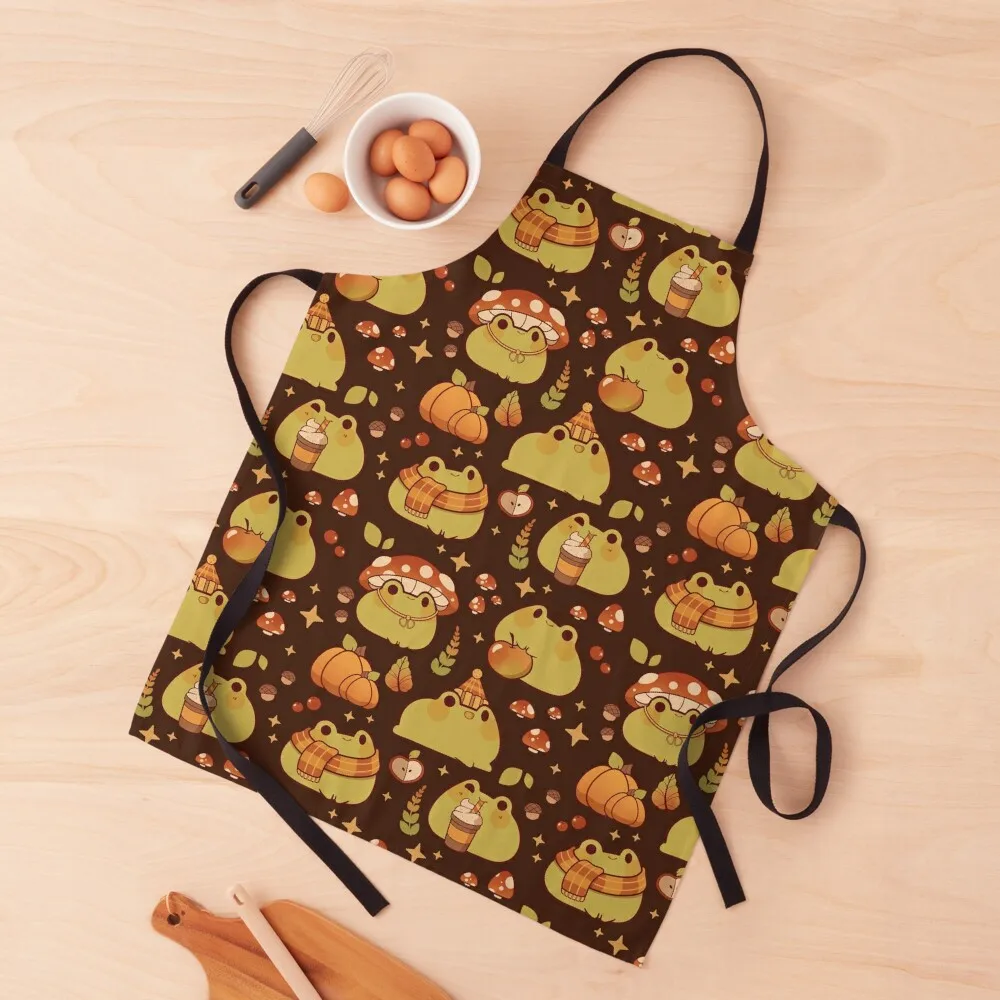 Fall froggy Apron Kitchen Chef Beauty Apron