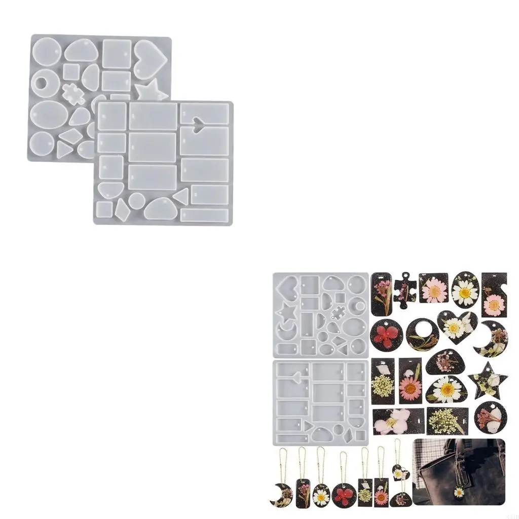 

3D Geometric Earring Silicone Molds Resin Pendant Jewelry Crafts Making Tool