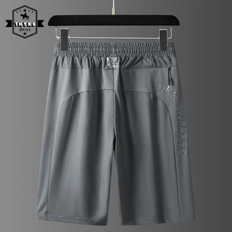 Men's Oversize Ice Silk Mesh Shorts Loose Simplicity Breathable Stretch Middle Pants Male Casual Solid Sport Shorts 8XL Summer