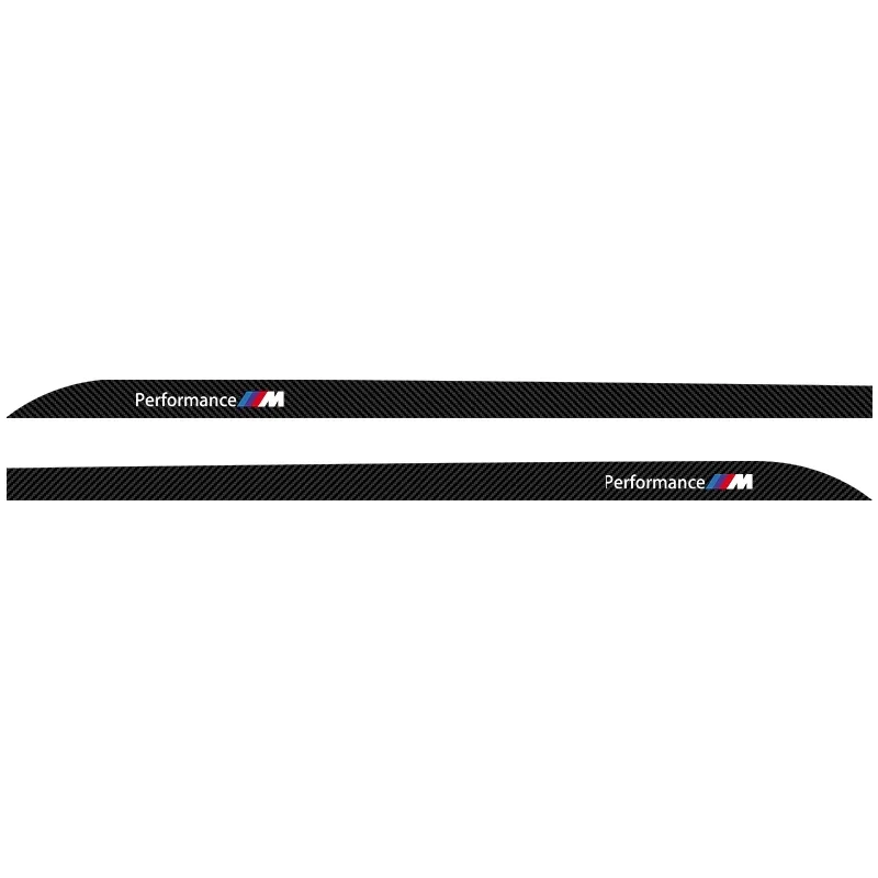 2 Pcs M Performance Decal Carbon Fiber Door Side Stripe Skirt Sticker For BMW X1 F48 Sport xDrive25i xDrive25e 2016-2022