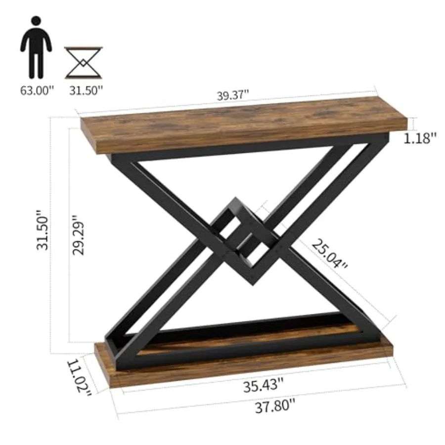 39.4 طاولة وحدة التحكم طاولة المدخل الصناعية تصميم مثلث لغرفة المعيشة طاولات أريكة خشبية لمدخل المدخل بهو م