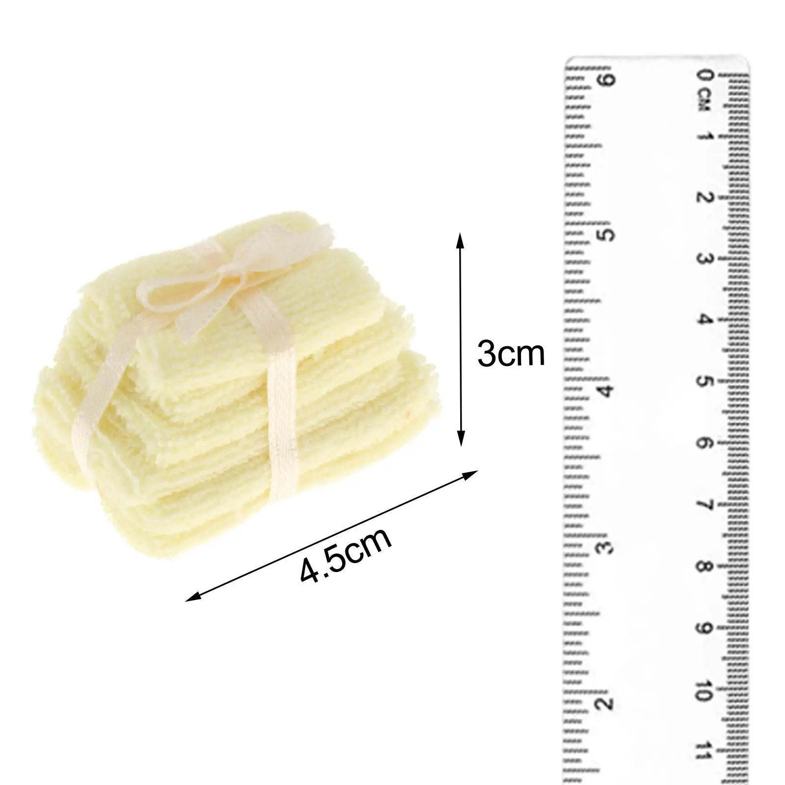 Set di asciugamani da bagno in miniatura per casa delle bambole 1:12 per il gioco della casa delle bambole