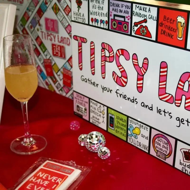 Interactive  Fun Tipsy Land Drinking Games,Drinking Board Game Drinkinga Board Games for Adults,Party Drink Games