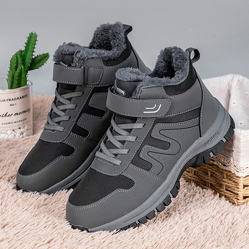 

ELUVA/мужские теплые зимние ботинки, водонепроницаемая противоскользящая походная обувь для мужчин, уличные термосапоги, нескользящая спортивная обувь