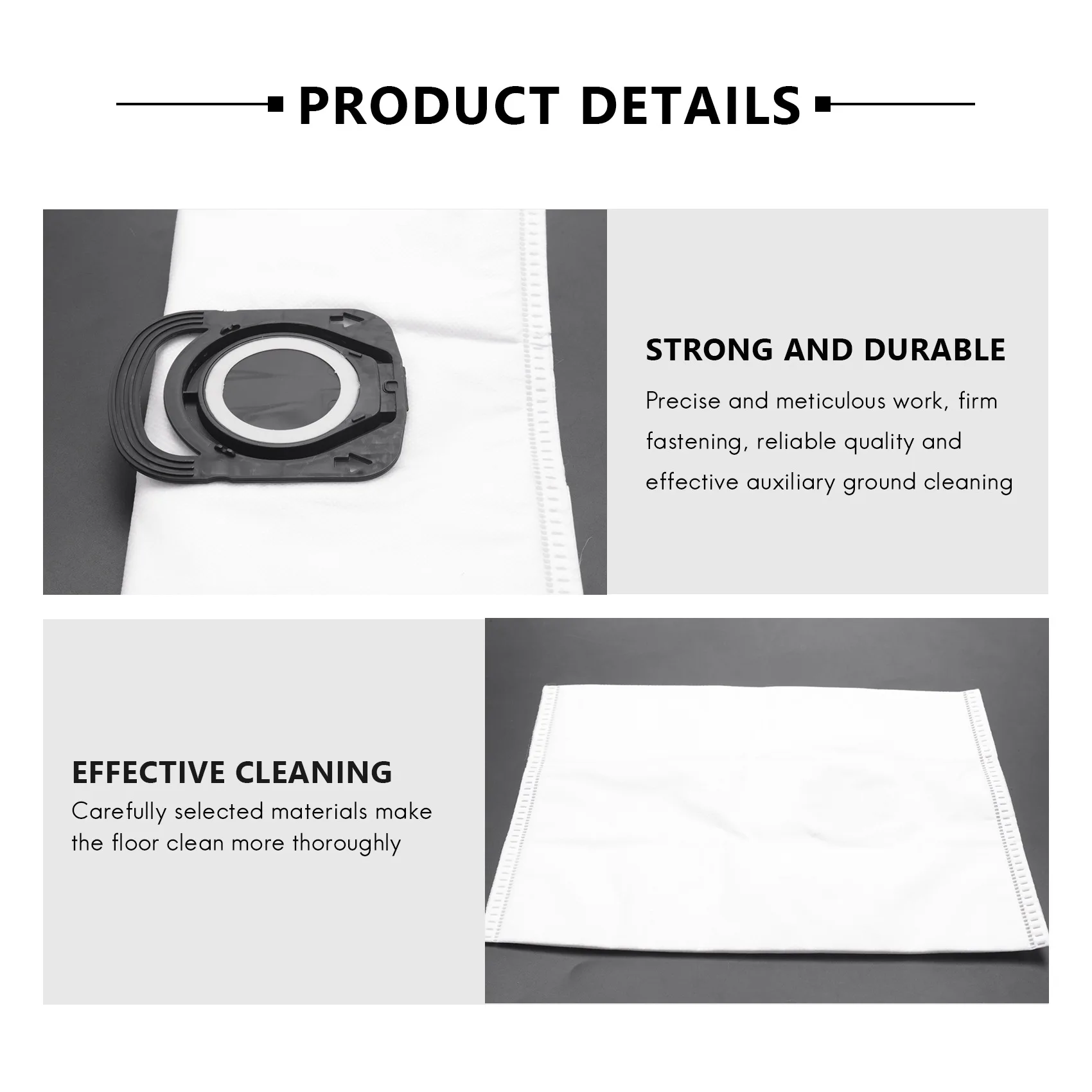 A74X 6 Pcs Dust Bags for Rowenta Silence Force 4A ZR200540 RO64Xx Vacuum Cleaner Filter Bolsa de Basura Parkside BPfire