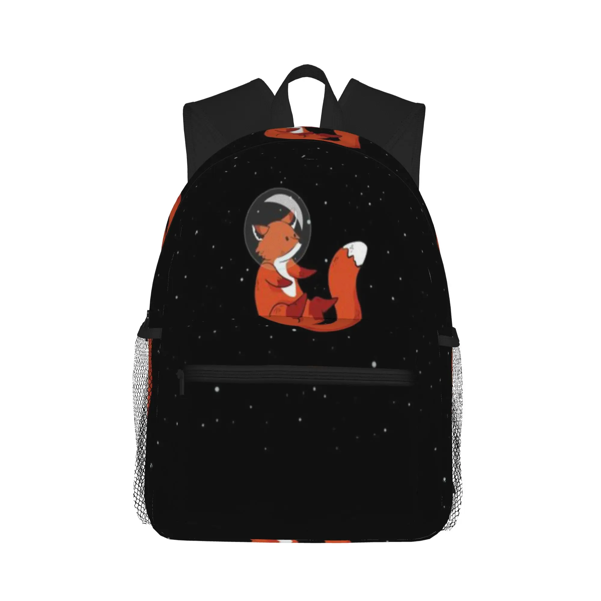 Fox Float In Space Alone   Cosmic Animal  Casual Backpack for Students and Adults Student