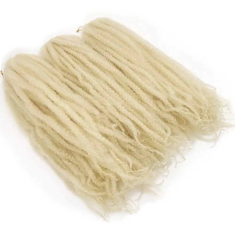 Marley Twist Braiding ผม 18 นิ้ว Marley ผมสําหรับ Faux Locs, Marley Twist Crochet ผม Afro Kinky Curly Marley Braids สังเคราะห์