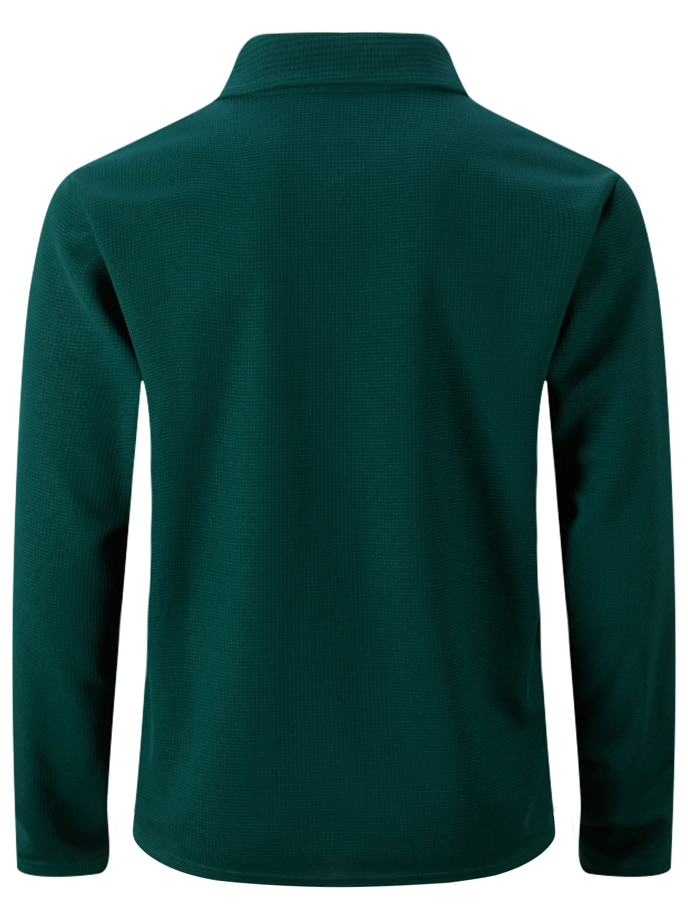Men's Waffle Knit Jacket Stand Collar Zip Up Casual Coat Lightweight Textured Spring Autumn Outerwear with Pocket
