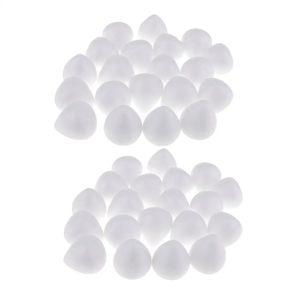 40 Pieces 30 x 35mm Polystyrene Foam Craft Balls Foam Drops Flower Stamens Flower Formers DIY Materials