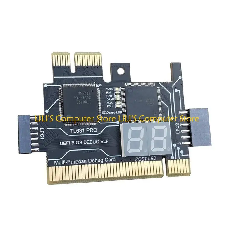 

A52B TL631 Анализаторы Материнской платы Диагностическая карта PCI MINI PCIE LPC Материнская плата